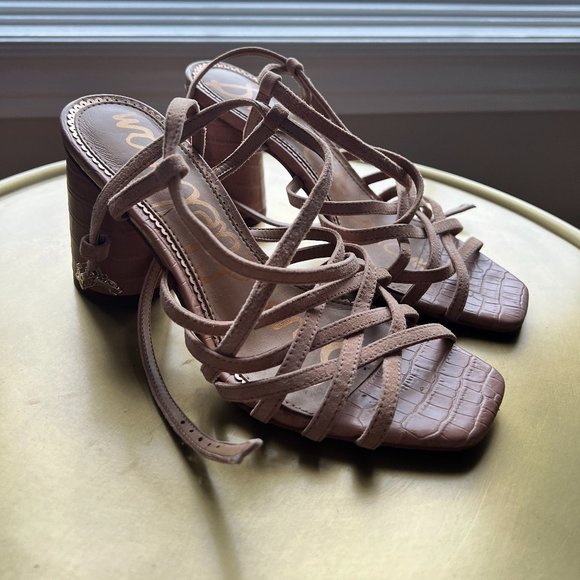 Sam Edelman Pink Strappy Heels - Picture 1 of 8
